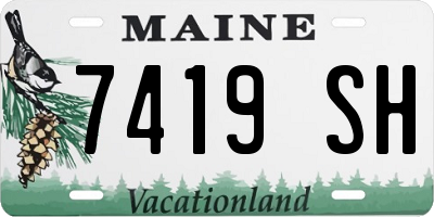 ME license plate 7419SH
