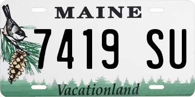 ME license plate 7419SU