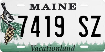 ME license plate 7419SZ