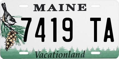 ME license plate 7419TA
