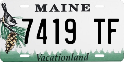 ME license plate 7419TF