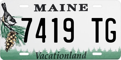 ME license plate 7419TG