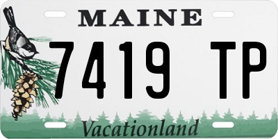 ME license plate 7419TP