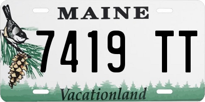 ME license plate 7419TT