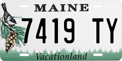 ME license plate 7419TY