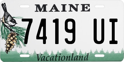 ME license plate 7419UI
