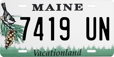 ME license plate 7419UN