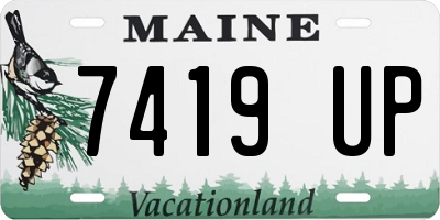 ME license plate 7419UP