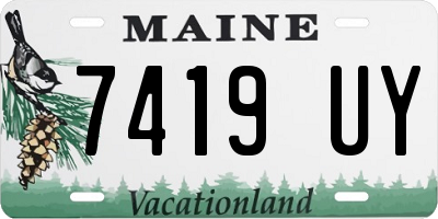 ME license plate 7419UY