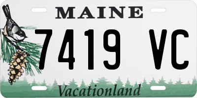ME license plate 7419VC