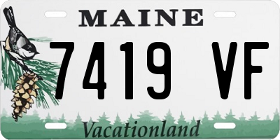 ME license plate 7419VF