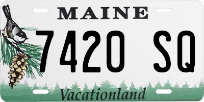 ME license plate 7420SQ