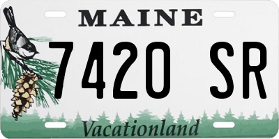 ME license plate 7420SR