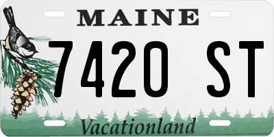 ME license plate 7420ST