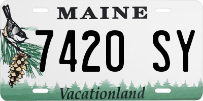 ME license plate 7420SY