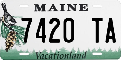 ME license plate 7420TA