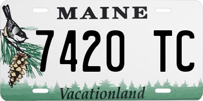 ME license plate 7420TC