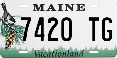 ME license plate 7420TG