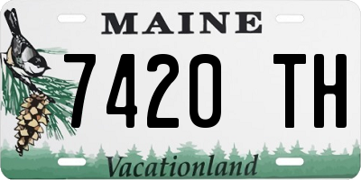 ME license plate 7420TH