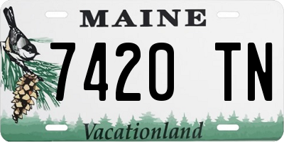 ME license plate 7420TN