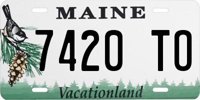 ME license plate 7420TO
