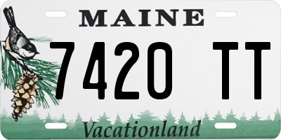 ME license plate 7420TT