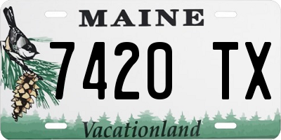 ME license plate 7420TX