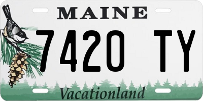 ME license plate 7420TY