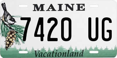 ME license plate 7420UG