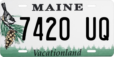ME license plate 7420UQ