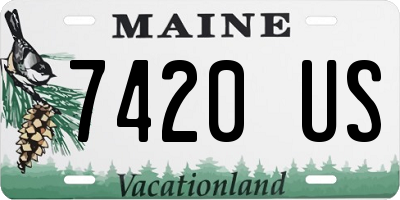 ME license plate 7420US