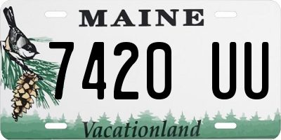 ME license plate 7420UU