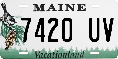 ME license plate 7420UV