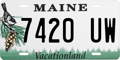 ME license plate 7420UW