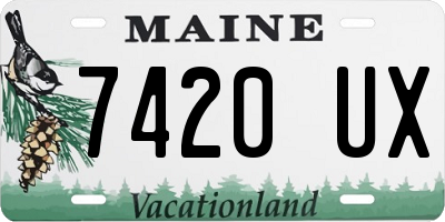 ME license plate 7420UX