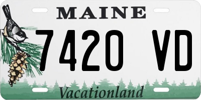 ME license plate 7420VD