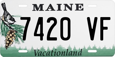 ME license plate 7420VF