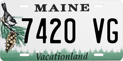 ME license plate 7420VG