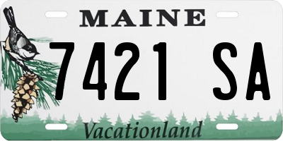 ME license plate 7421SA
