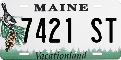 ME license plate 7421ST