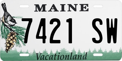 ME license plate 7421SW