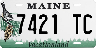 ME license plate 7421TC