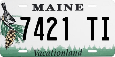 ME license plate 7421TI