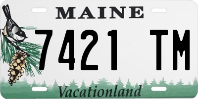 ME license plate 7421TM