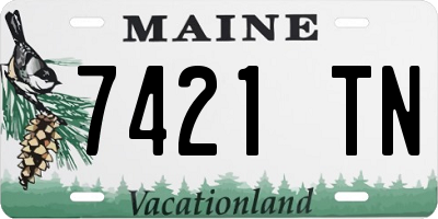 ME license plate 7421TN