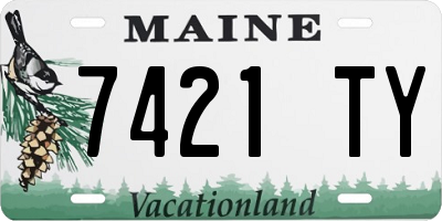 ME license plate 7421TY