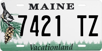 ME license plate 7421TZ