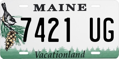 ME license plate 7421UG