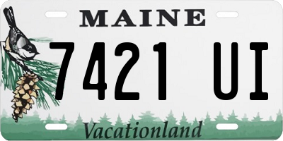 ME license plate 7421UI