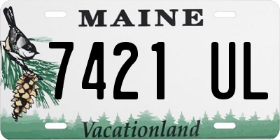 ME license plate 7421UL